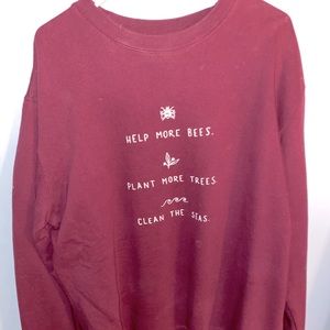 Crew neck sweat shirt